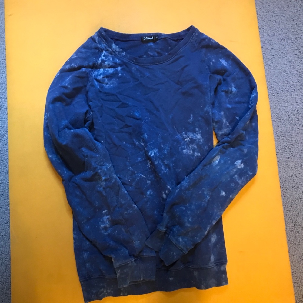 Marble Blue Scoop Neck  Sweathshirt